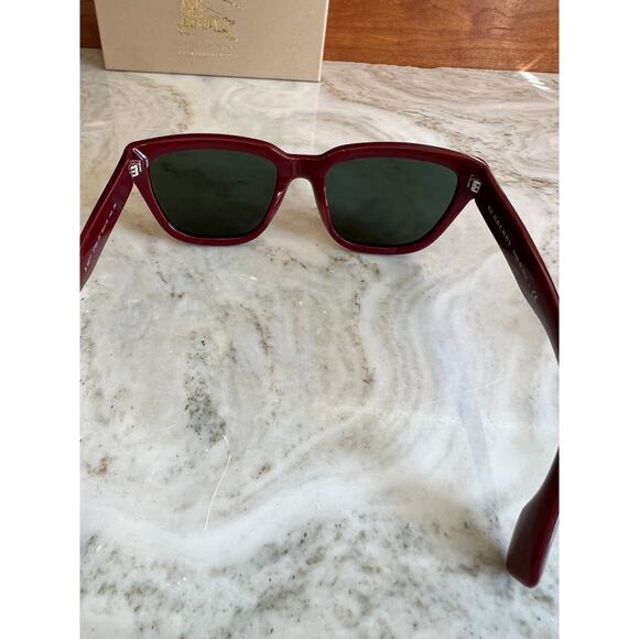 Burberry Burgundy Square Sunglasses - Picture 6 of 8